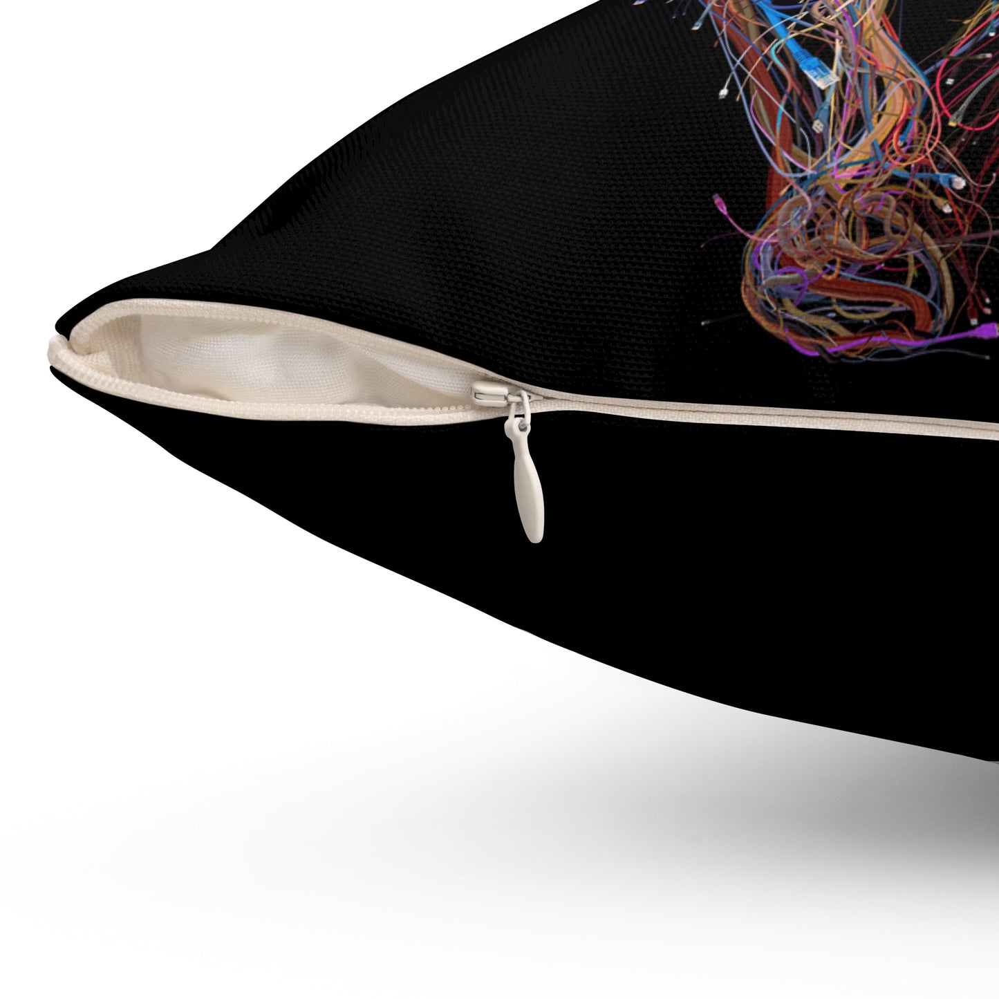 Vibrant Lion Art Throw Pillow